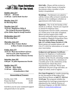 June 22, 2014 - St John Nepomucene