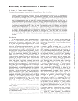 Heterotachy, an Important Process of Protein Evolution