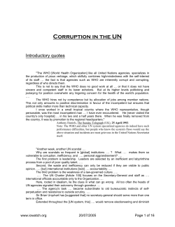Corruption in the UN