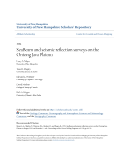 SeaBeam and seismic reflection surveys on the Ontong Java Plateau