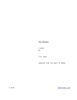 The Odyssey a play by T.M. Camp adapted from the epic of Homer