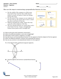 Geometry &ndash; Unit 1 Practice Name