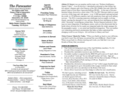 The Forecaster - Rotary Club of Alexandria, VA