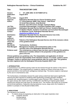 TRACHEOSTOMY CARE - Nottingham University Hospitals NHS Trust