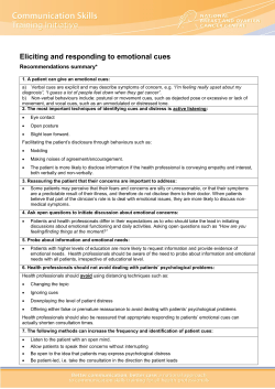 Eliciting and responding to emotional cues