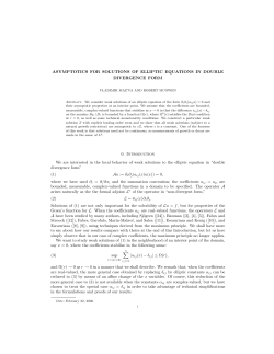 ASYMPTOTICS FOR SOLUTIONS OF ELLIPTIC EQUATIONS