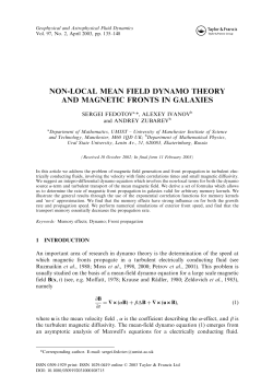 non-local mean field dynamo theory and magnetic fronts in galaxies