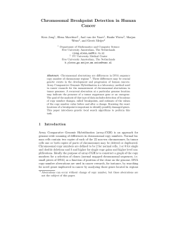 Chromosomal Breakpoint Detection in Human Cancer