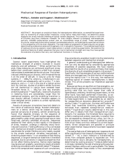 Mechanical Response of Random Heteropolymers