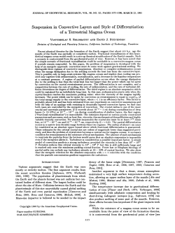 Suspension in convective layers and style of differentiation of a
