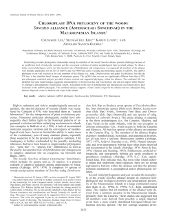 chloroplast dna phylogeny of the woody sonchus alliance