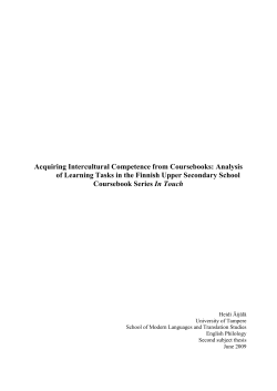 Acquiring Intercultural Competence from Coursebooks