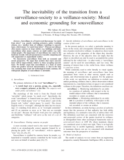 The inevitability of the transition from a surveillance-society