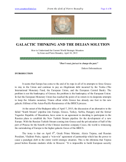 galactic thinking and the delian solution