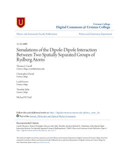 Simulations of the Dipole-Dipole Interaction Between Two Spatially