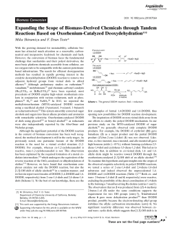 Expanding the Scope of BiomassDerived Chemicals through
