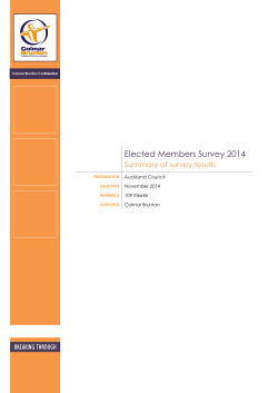 Elected Members Survey 2014