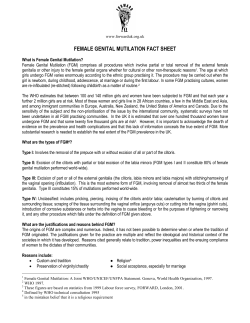female genital mutilation fact sheet