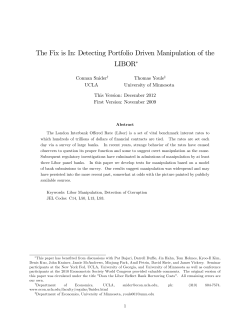 The Fix is In: Detecting Portfolio Driven Manipulation of the LIBOR&lowast;
