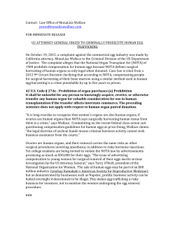 Egg Trafficking - MONALISA WALLACE