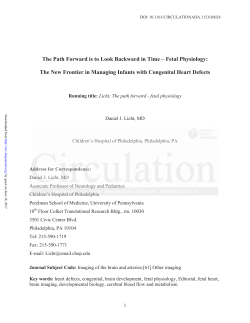 The Path Forward is to Look Backward in Time &ndash; Fetal Physiology