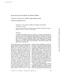 QUANTITATIVE STUDIES OF PINOCYTOSIS I. Kinetics of Uptake of