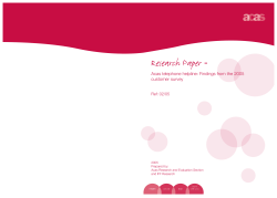 Findings from the 2005 Customer Survey