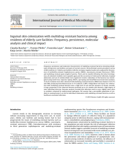 Inguinal skin colonization with multidrug-resistant bacteria