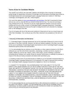 Terms of Use - Cambridge English Online Results Service