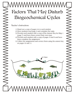 Factors That May Disturb Biogeochemical Cycles