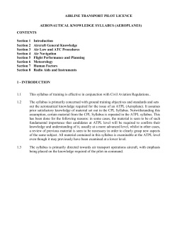 atpl syllabus(aeroplane) - Rwanda Civil Aviation Authority
