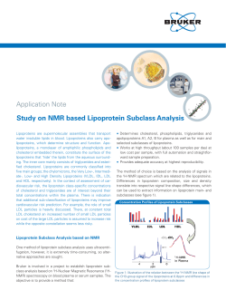 Application Note Study on NMR based Lipoprotein