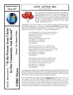 February 2017 Newsletter - Upper Seneca Baptist Church