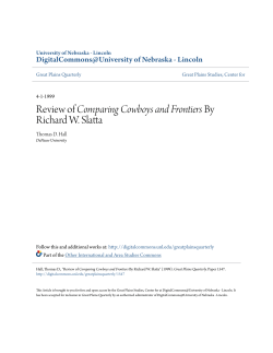 Review of Comparing Cowboys and Frontiers By Richard W. Slatta