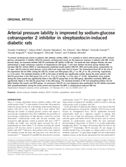 Arterial pressure lability is improved by sodium-glucose