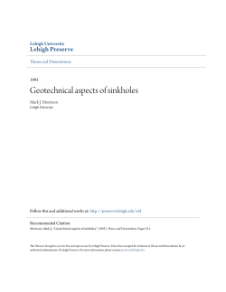 Geotechnical aspects of sinkholes