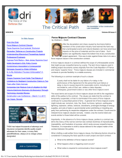 Force Majeure Contract Clauses