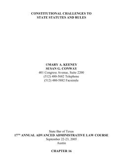 Constitutional Challenges to State Statutes