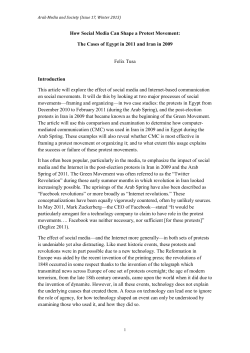 How Social Media Can Shape a Protest Movement