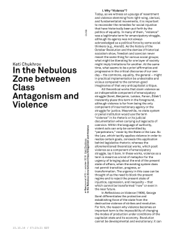 In the Nebulous Zone between Class Antagonism and Violence