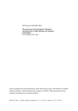 (CMR) substances in consumer preparations