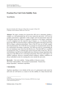 Fraction-Free Unit Circle Stability Tests