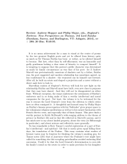 New Perspectives on Thomas, 3rd Lord Fairfax
