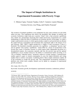 The Impact of Simple Institutions in Experimental Economies with