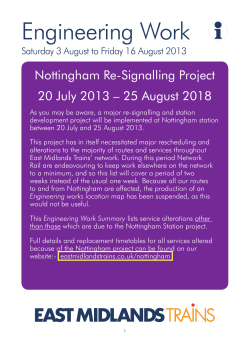 Engineering Work - East Midlands Trains