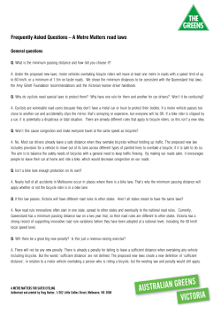 Frequently Asked Questions – A Metre Matters road laws