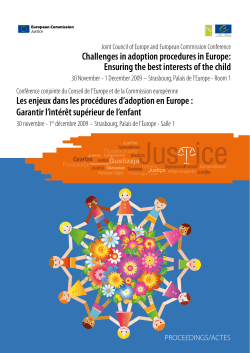 Challenges in adoption procedures in Europe: Ensuring the best