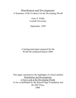 Distribution and Development