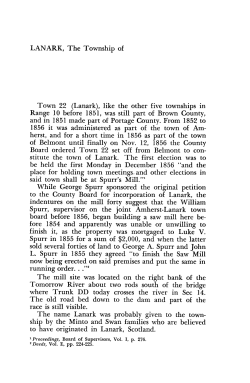 LANARK, THE TOWNSHIP OF Our Country Our Story Portage