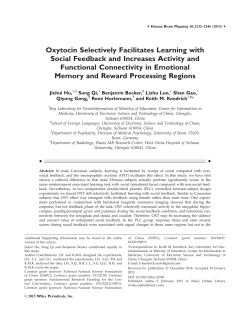 Oxytocin selectively facilitates learning with social feedback and